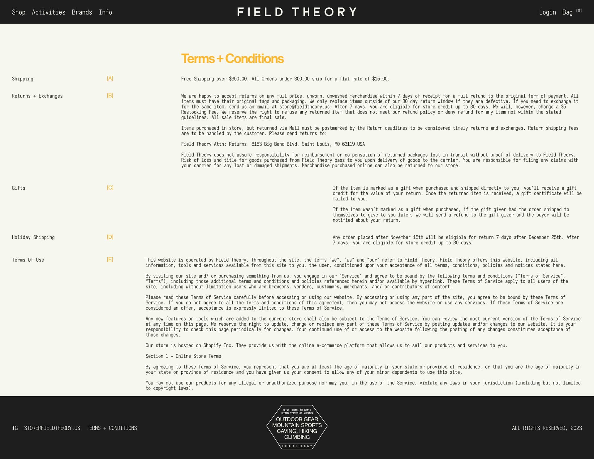 Field Theory – Creative Direction + Site Design