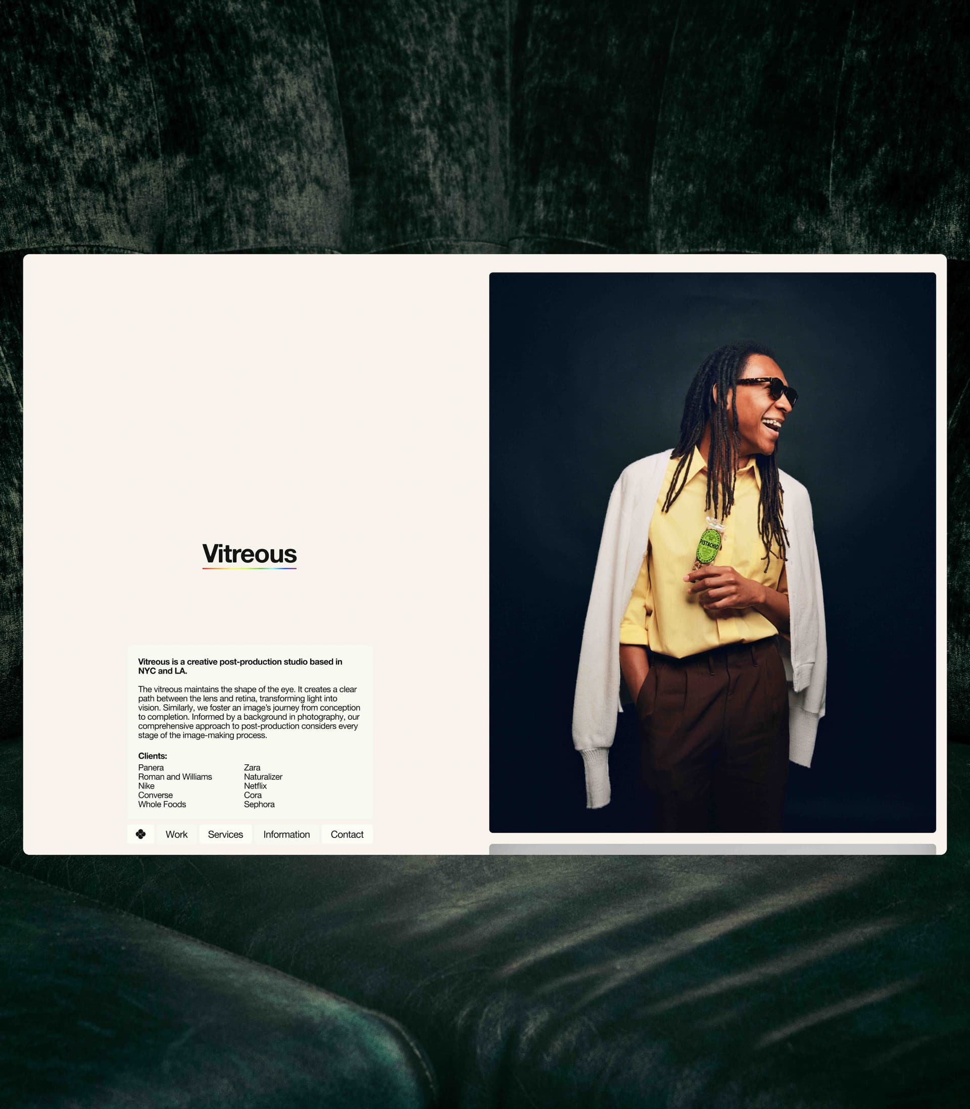 Vitreous – Creative Direction + Site Design