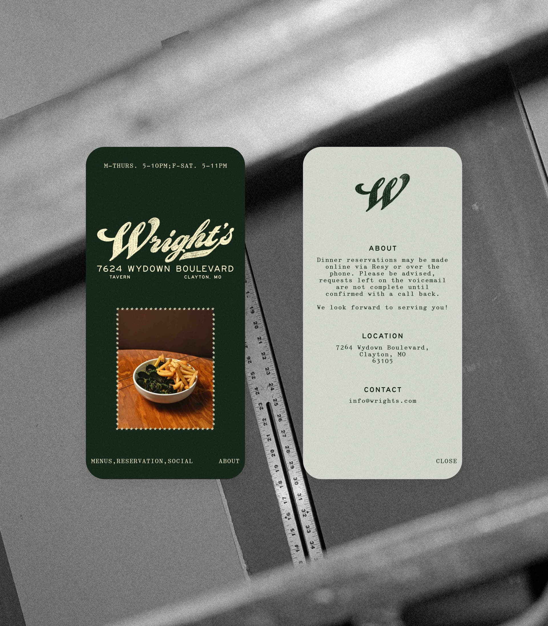 Wright's – Creative Direction + Site Design